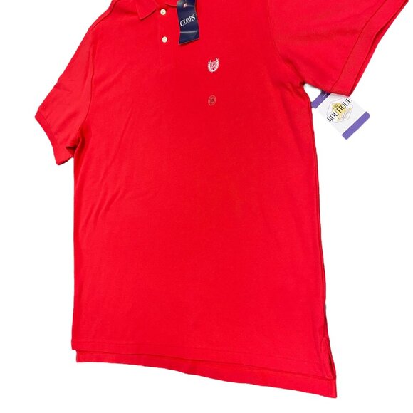 NWT Chaps Mens XL Red Polo Shirt Short Sleeve Embroidered Logo Breathable Cotton - Picture 7 of 16